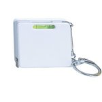 Square Level Tape Measure Key Tag - White