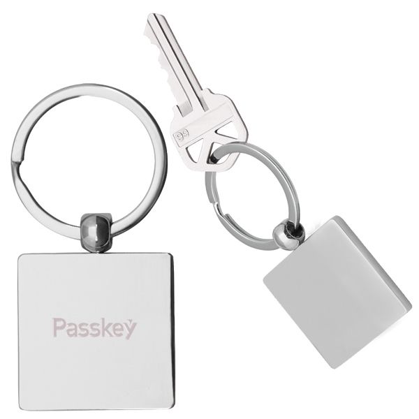 Main Product Image for Imprinted Key Chain Metal Square