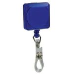 Square Pad Print Retractable Badge Holder with Alligator Clip