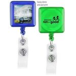 Square-Shaped Retractable Badge Holder -  