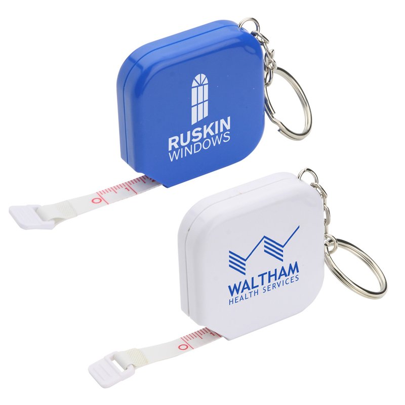 Main Product Image for Custom Printed Key Tag With Square Tape Measure