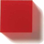 Square Translucent Erasers - Translucent Red