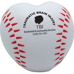 Squeezies® Baseball Heart Stress Reliever - White-red