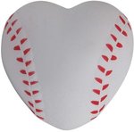 Squeezies Baseball Heart Stress Reliever - White-red