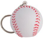Squeezies Baseball Keyring Stress Reliever - White-red