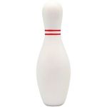 Squeezies® Bowling Pin Stress Reliever - White-red