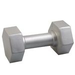 Squeezies® Dumbbell Stress Reliever - Silver