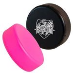 Squeezies® Hockey Puck Stress Reliever - Dark Pink