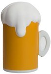 Squeezies(R) Beer Mug Stress Reliever - Orange-white