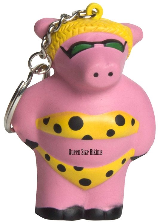 Main Product Image for Custom Squeezies(R) Cool Pig Keyring Stress Reliever