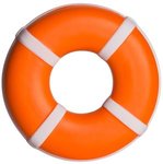 Squeezies(R) Life Ring Stress Reliever - Orange-white
