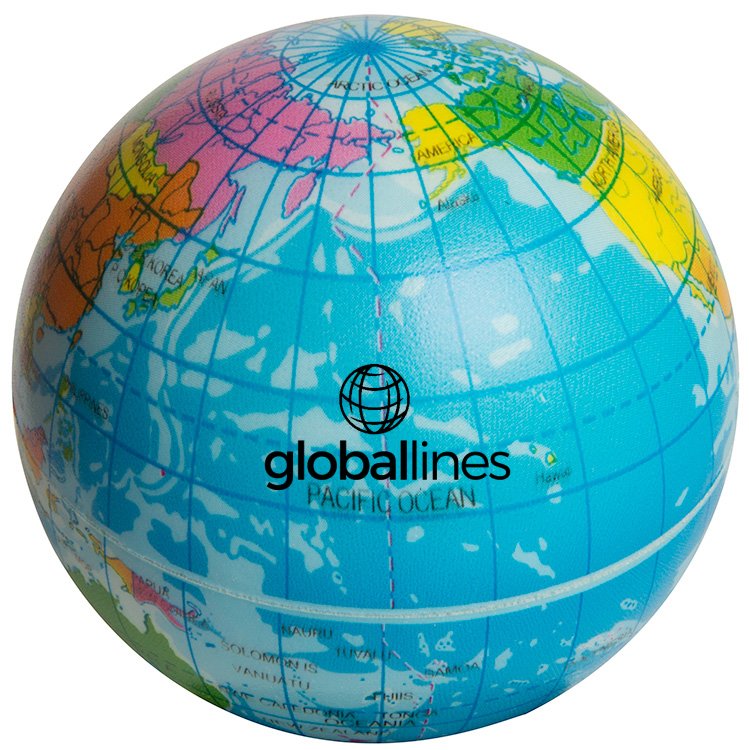 Main Product Image for Promotional Squeezies (R) Printed Globe Stress Reliever