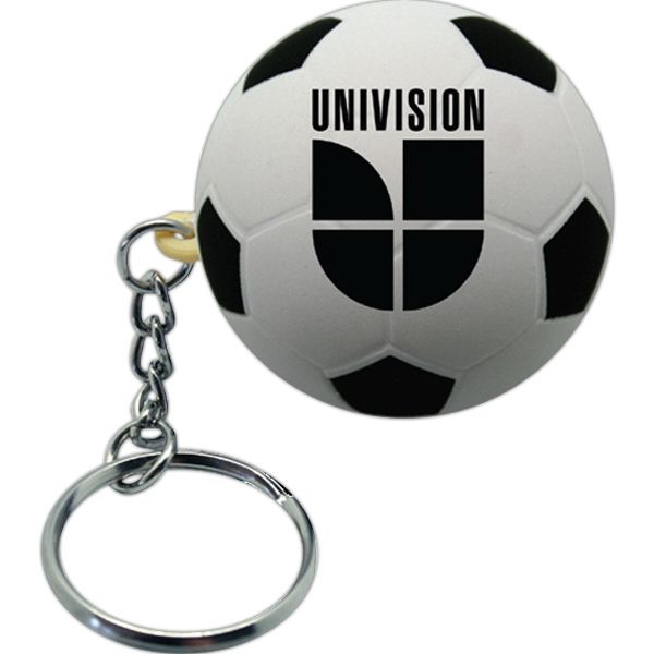 Main Product Image for Promotional Squeezies Soccer Ball Keyring Stress Reliever
