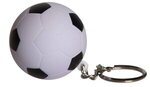 Squeezies Soccer Ball Keyring Stress Reliever - White-black