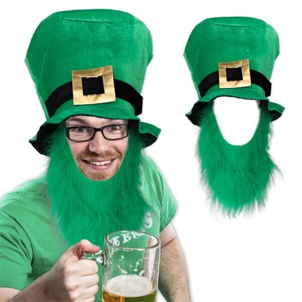 Main Product Image for Custom Printed St. Patrick's Day Hat with Green Beard