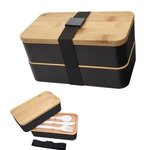 Stackable Bento Lunch Set - Black With Black