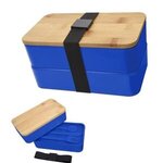 Stackable Bento Lunch Set - Blue With Black