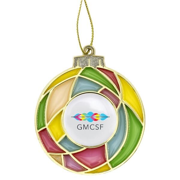 Main Product Image for Promotional Stained Glass Bulb Christmas Holiday Ornament