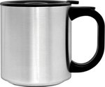 Stainless Steel City Coffee Mug - Silver-black