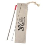 Stainless Straw Kit With Cotton Pouch -  