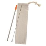 Stainless Straw Kit With Cotton Pouch -  