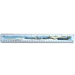 Standard 12 inch Ruler with Four Color Process Imprint - White