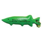 Standard Shape Vinyl-Coated Floating Key Tag - Muskie - Lime Green