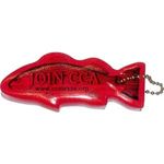 Standard Shape Vinyl-Coated Floating Key Tag-Redfish/Salmon - Red