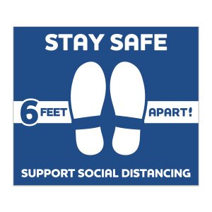 Main Product Image for Stay Safe Floor Decals - Square