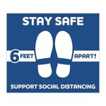 Stay Safe Floor Decals - Square -  