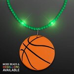 Still-Light Green Beads with Medallion - Green