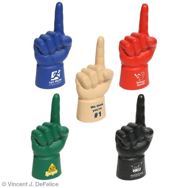 Main Product Image for Imprinted Stress Reliever #1 Finger