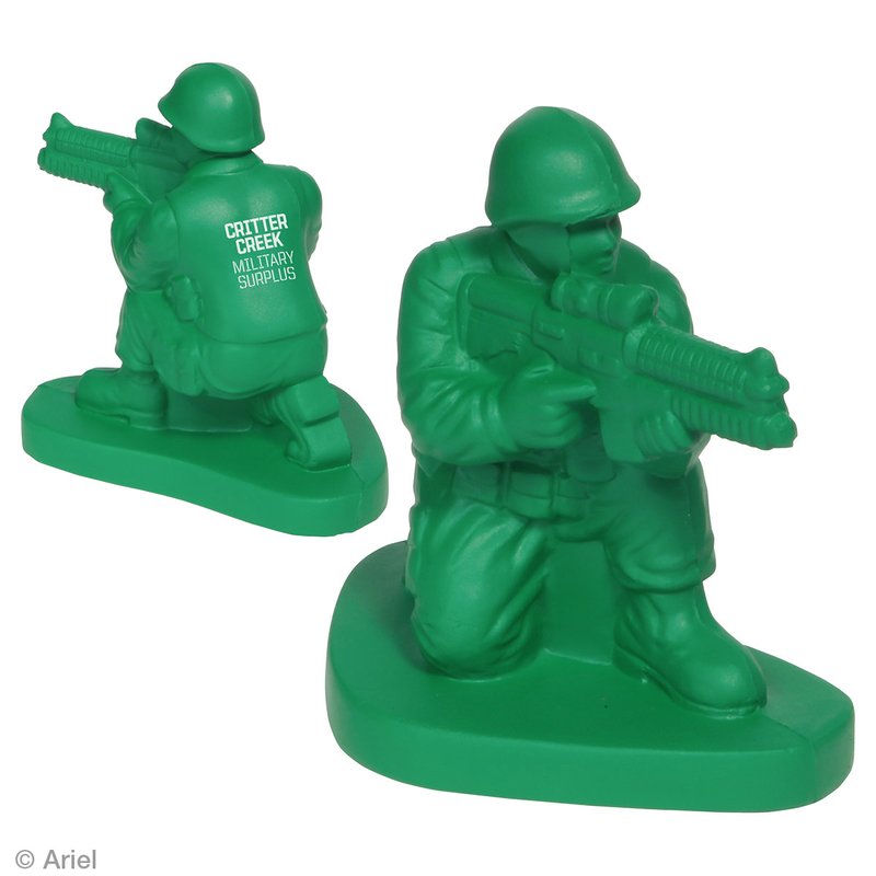 Main Product Image for Custom Printed Stress Reliever Green Army Man