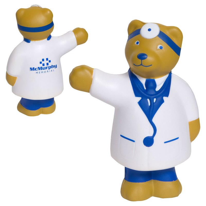 Main Product Image for Custom Printed Stress Reliever Doctor Bear