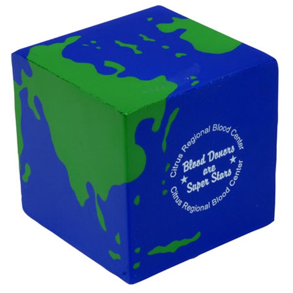Main Product Image for Imprinted Stress Reliever Earth Cube