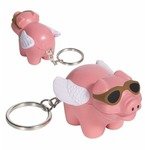 Stress Flying Pig Key Chain Pink - Pink