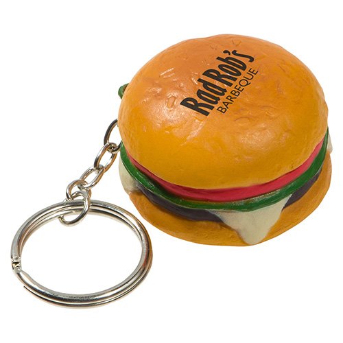 Main Product Image for Custom Printed Stress Reliever Key Chain Hamburger