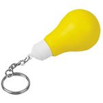 Stress Lightbulb Key Chain - Yellow
