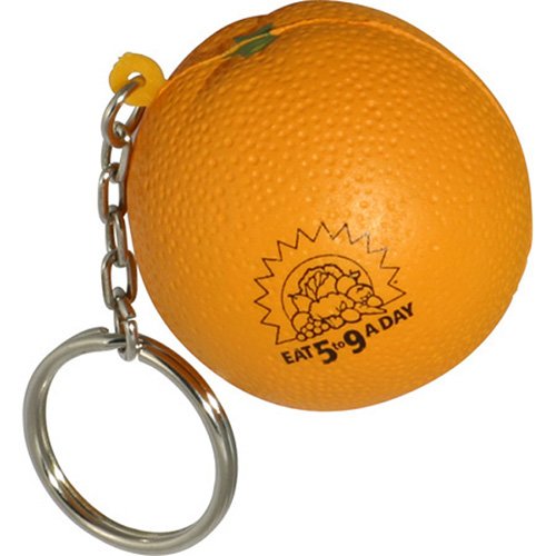 Main Product Image for Custom Printed Stress Reliever Key Chain - Orange
