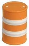 Stress Porta-PottySafety Barrel - White/Orange