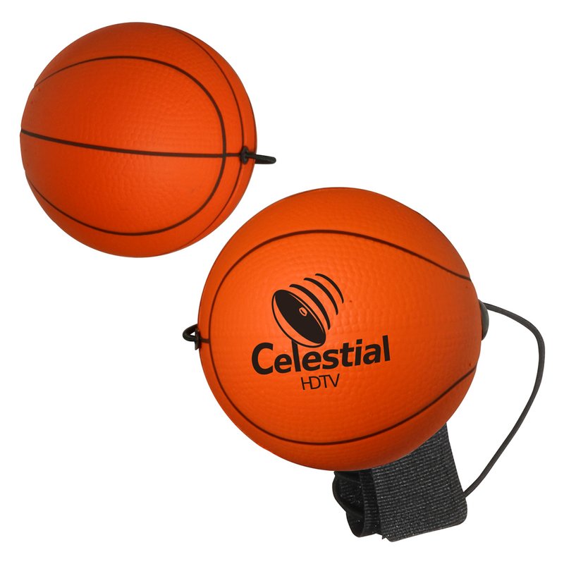 Main Product Image for Imprinted Stress Reliever Bungee Ball - Basketball