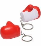 Stress Reliever Boxing Glove Key Chain - Red/White