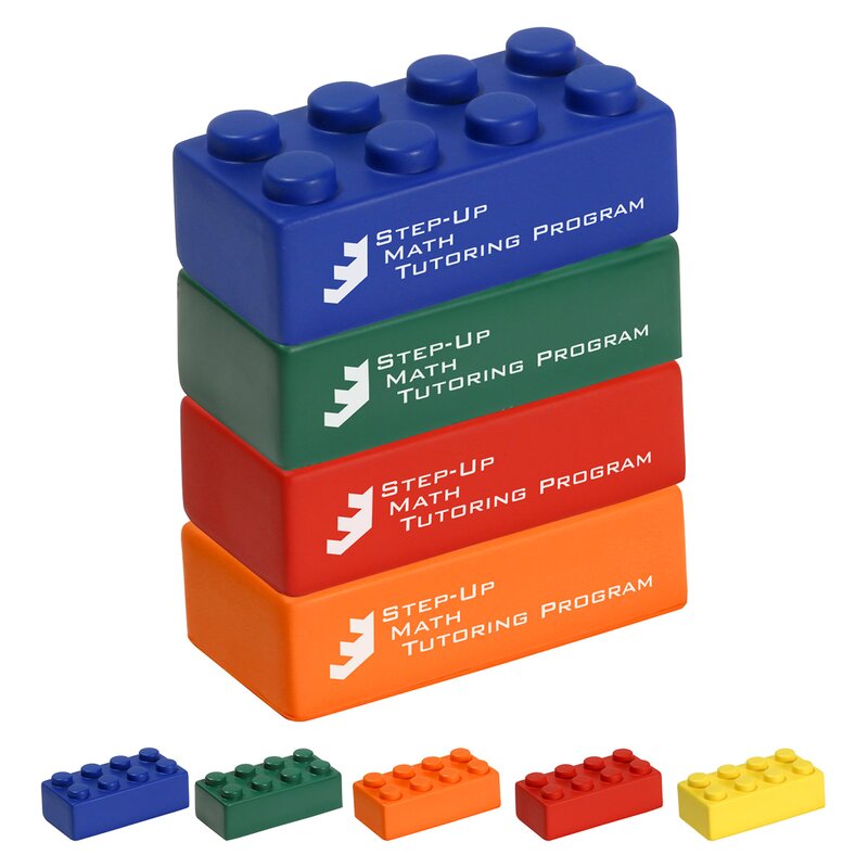 Main Product Image for Imprinted Stress Reliever Building Block 4 Piece Set