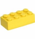 Stress Reliever Building Block Individual Piece - Yellow