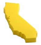 Stress Reliever California Shape - Yellow