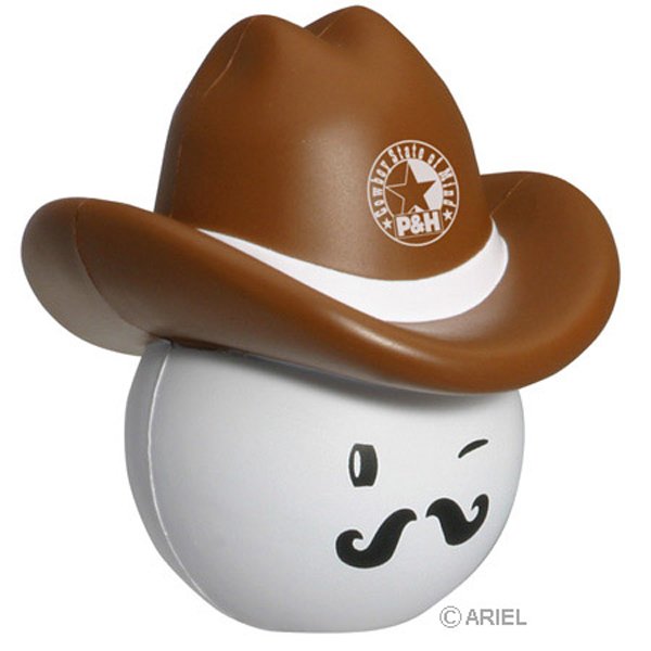 Main Product Image for Imprinted Stress Reliever Ball - Cowboy