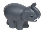 Stress Reliever Elephant With Tusks - Grey