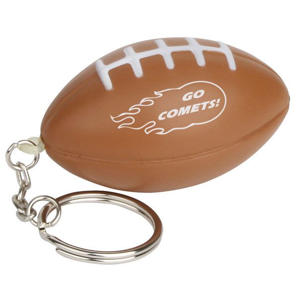 Main Product Image for Imprinted Stress Reliever Key Chain Football