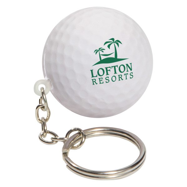 Main Product Image for Imprinted Stress Reliever Key Chain Golf Ball