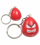 Stress Reliever Mood Maniac Keychain - Angry - Red